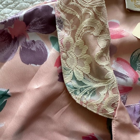 Vintage Victoria's Secret satin floral pajama set NWT size S - Picture 4 of 11